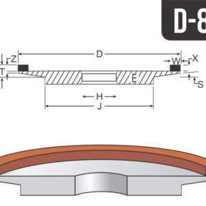 Plain Dish Diamond In RIM (SR)
