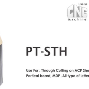 Straight bit with 3 Flute Solid Carbide